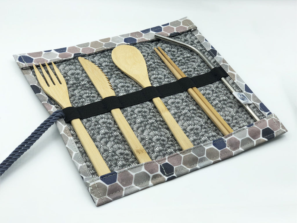Cutlery Roll in ‘Honeycomb’